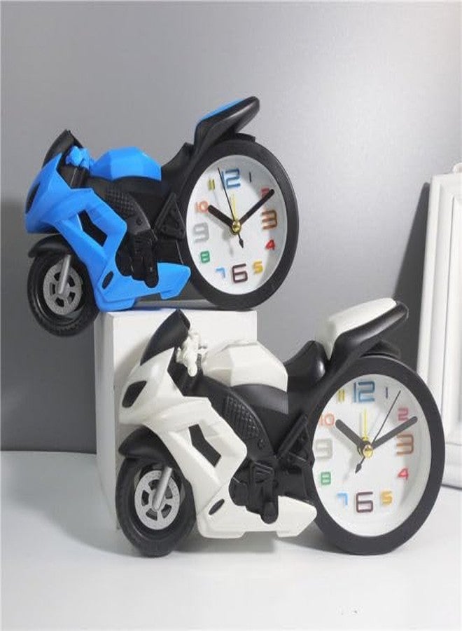 NXZ Bike Shap Table Desk Alarm Clock for Home and Drawing Room (White) - Image 3